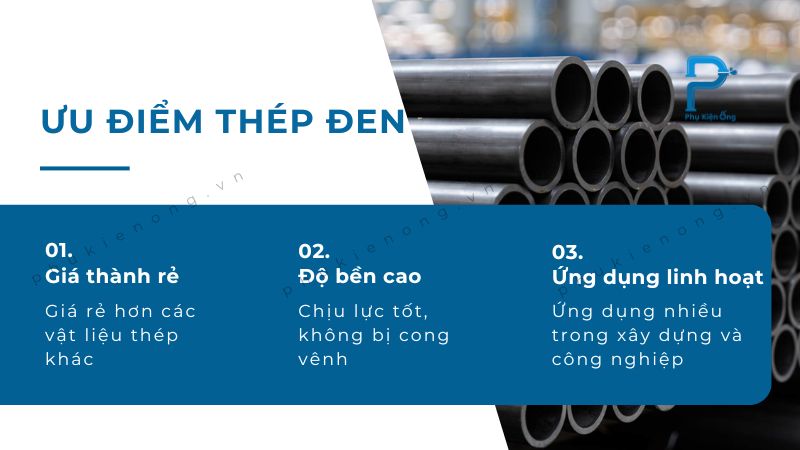 Những ưu điểm nổi bật của thép đen