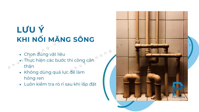 Một số điểm lưu ý khi nối măng sông