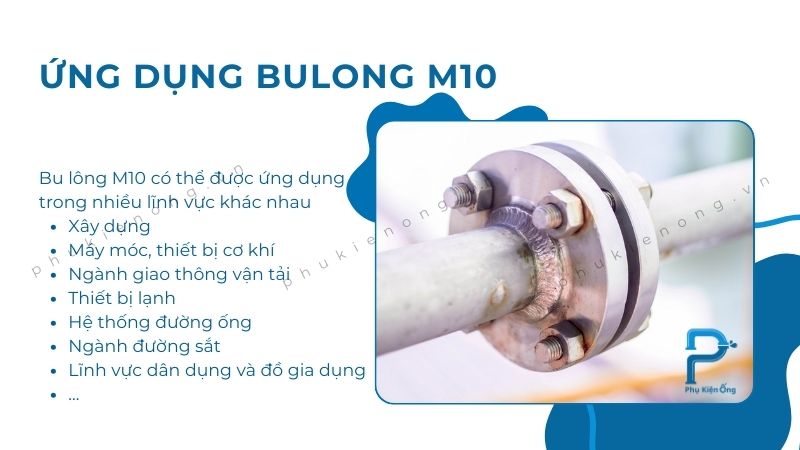 Ứng dụng bulong M10