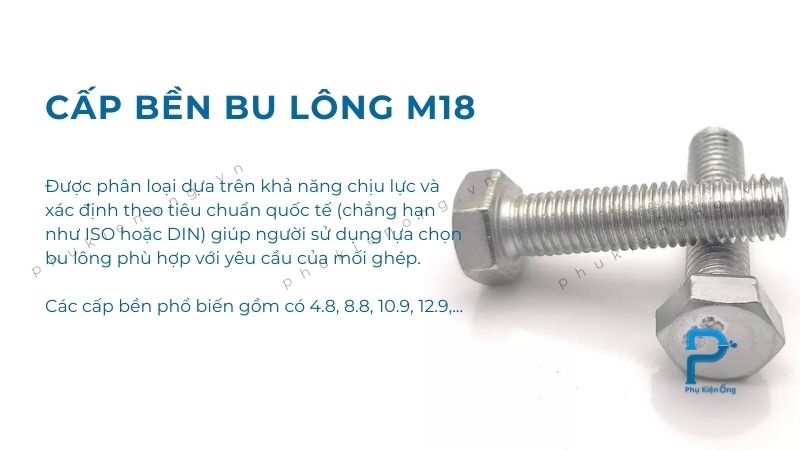 Các cấp bền bulong M18