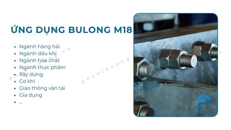 Các ứng dụng của bulong M18