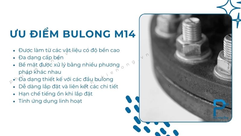 Những ưu điểm nổi bật của bu lông M14