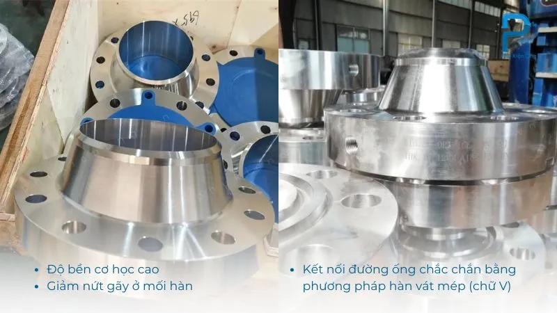 Mặt bích cổ hàn chịu được áp lực cao