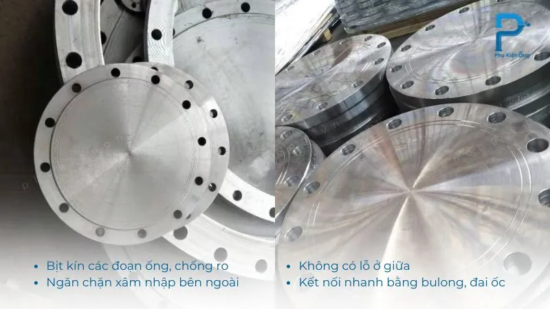 Các loại mặt bích mù dùng để bịt kín đường ống hiệu quả