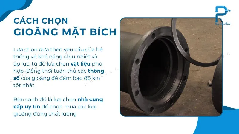 Cách chọn mua gioăng mặt bích phù hợp với hệ thống
