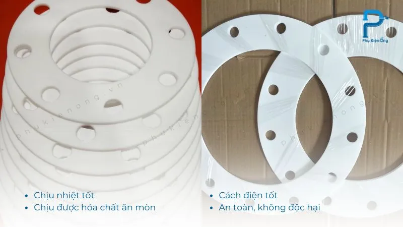Đặc tính nổi bật của gioăng Teflon