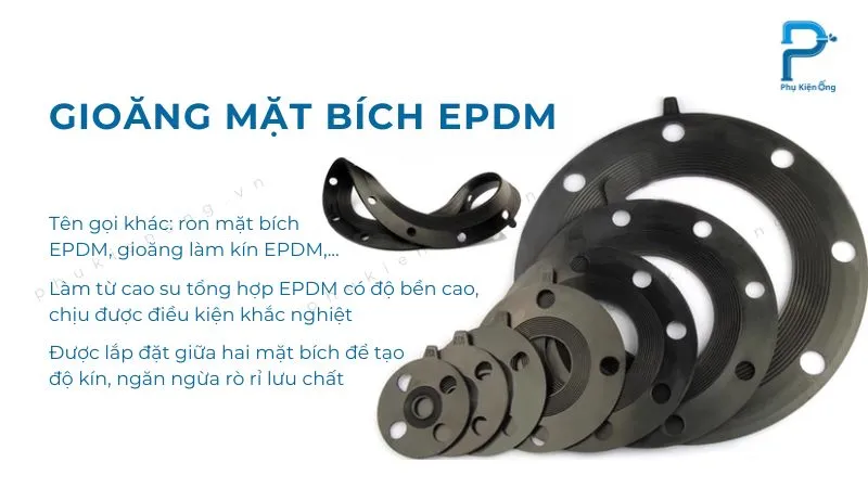 Gioăng mặt bích EPDM thông dụng trong các hệ thống đường ống