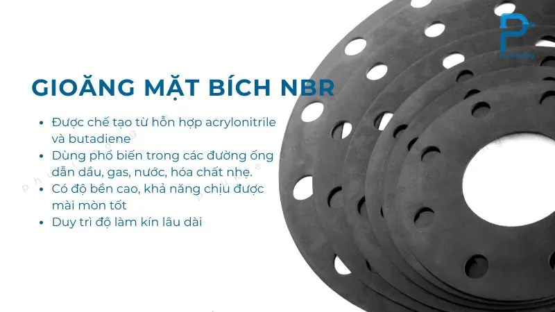 Đặc điểm nổi bật của gioăng cao su mặt bích NBR