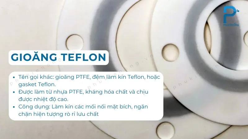 Gioăng Teflon có độ bền vượt trội, chống rò rỉ hiệu quả
