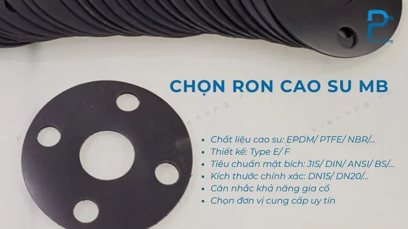 Kinh nghiệm mua ron cao su mặt bích phù hợp cho hệ thống