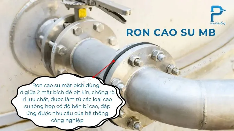 Ron cao su mặt bích giúp ngăn chặn rò rỉ lưu chất