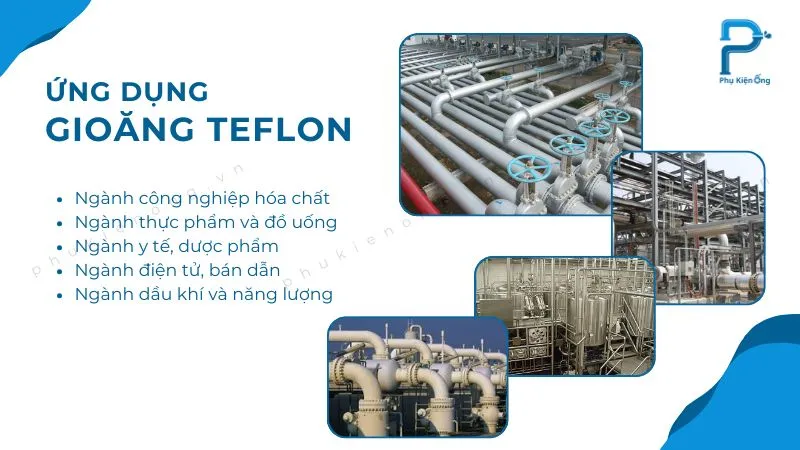 Các hệ thống sử dụng gioăng mặt bích Teflon