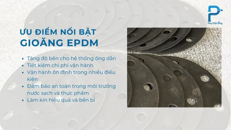 Các ưu điểm nổi bật của gioăng cao su mặt bích EPDM