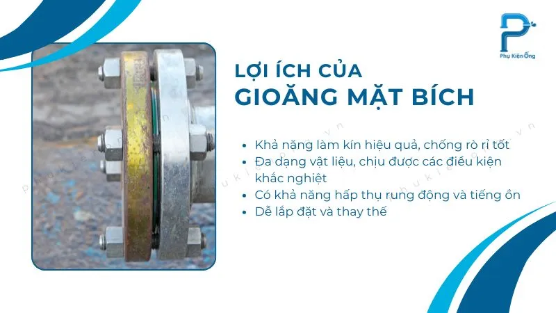 Một vài lợi ích khi sử dụng gioăng mặt bích