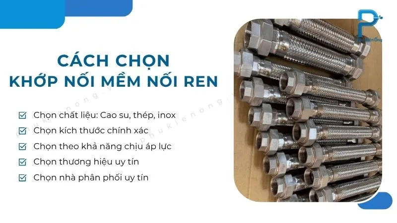 Cách chọn khớp nối mềm nối ren phù hợp cho hệ thống
