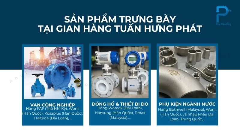 Các sản phẩm Tuấn Hưng Phát mang đến triển lãm Vietnam Water Week 2025