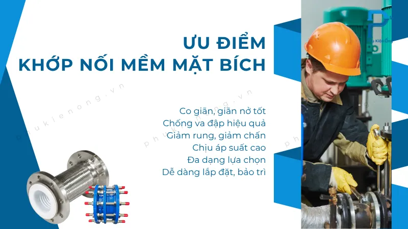 Ưu điểm nổi bật của khớp nối mềm mặt bích
