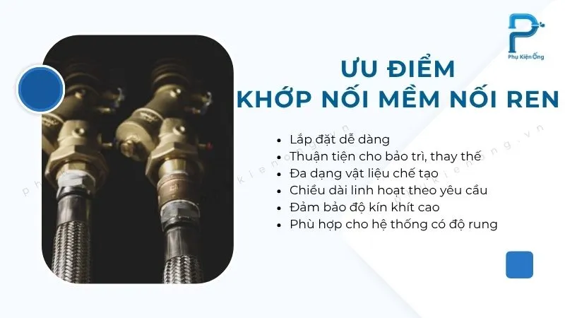 Ưu điểm nổi bật của khớp nối mềm lắp ren