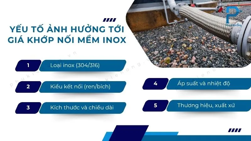 Các yếu tố ảnh hưởng tới báo giá khớp nối mềm inox