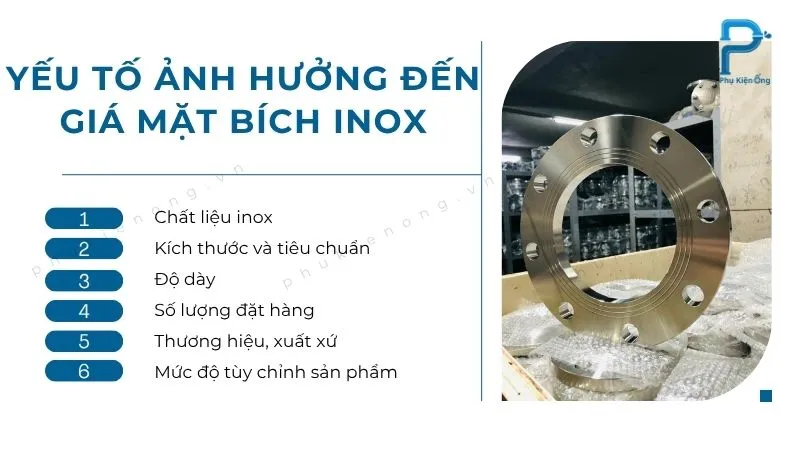 Các yếu tố ảnh hưởng tới báo giá mặt bích inox