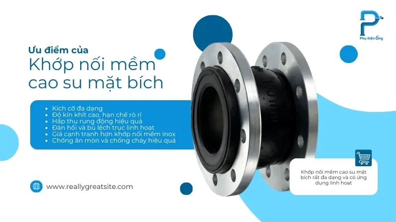 Lợi ích khi sử dụng khớp nối cao su mặt bích cho hệ thống