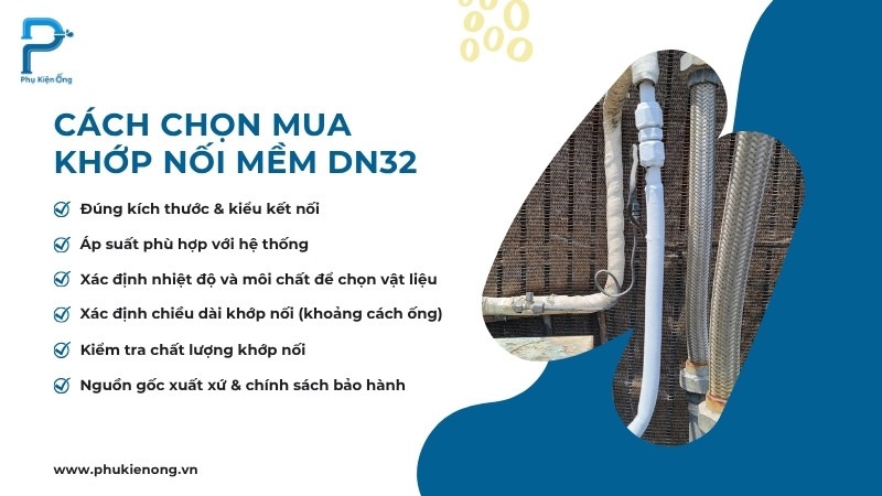 6 tiêu chí chọn mua khớp nối mềm DN32 cho hệ thống