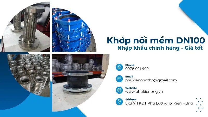 Các loại khớp nối mềm DN100 phi 114 chất lượng cao tại Phụ kiện ống THP