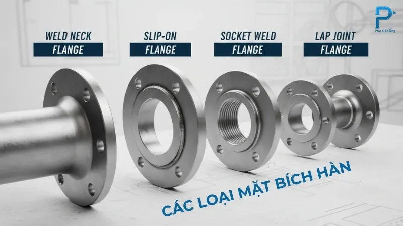Các loại mặt bích hàn thông dụng