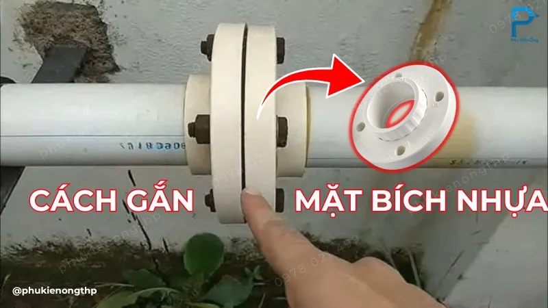 Cách gắn mặt bích nhựa vào hệ thống đường ống