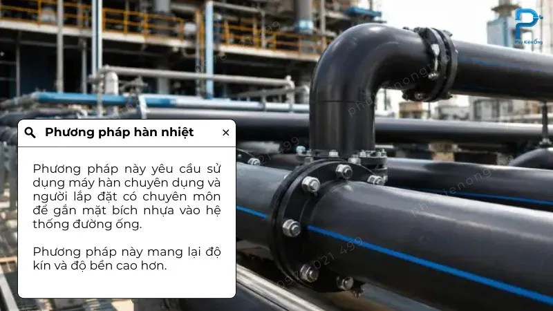 Gắn mặt bích nhựa bằng phương pháp hàn mang lại độ bền bỉ, kín khít