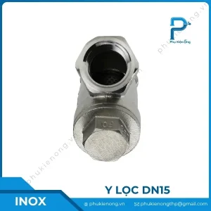 Y lọc inox DN15 nối ren