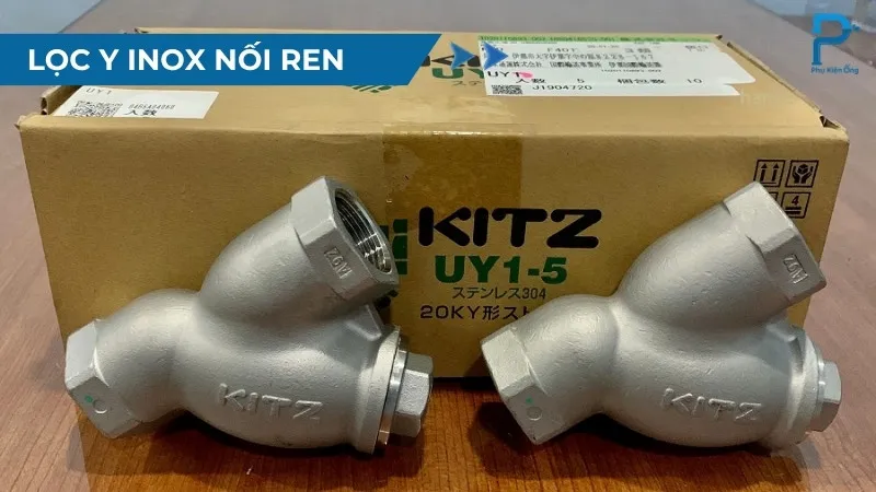 Y lọc inox nối ren cho môi trường sạch, nhiệt cao