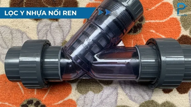 Y lọc nhựa nối ren/racco cho lưu chất nước