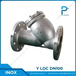 Y lọc inox DN100 nối bích