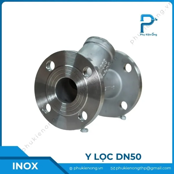 Y lọc inox nối bích DN50