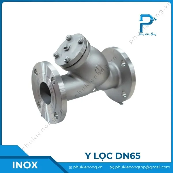 Y lọc inox DN65 nối bích