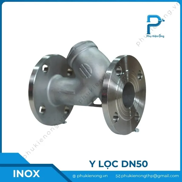 Y lọc inox nối bích DN50