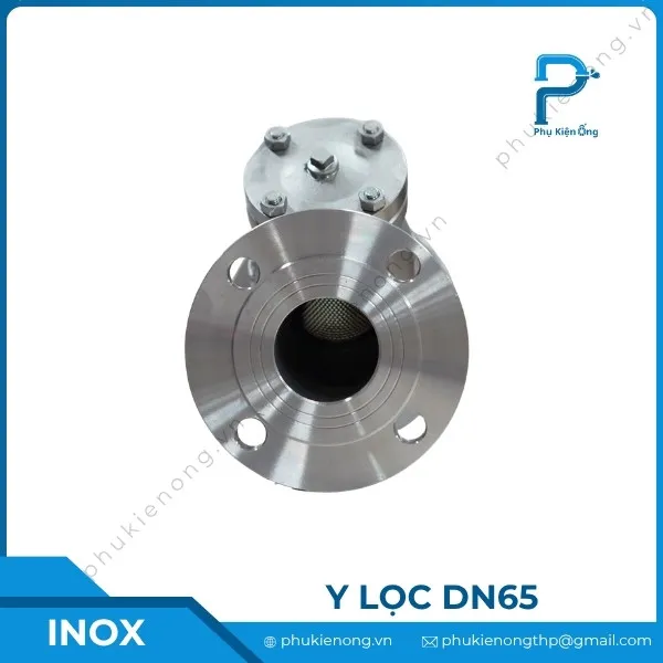 Y lọc inox DN65 nối bích