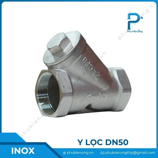 Y lọc inox nối ren DN50