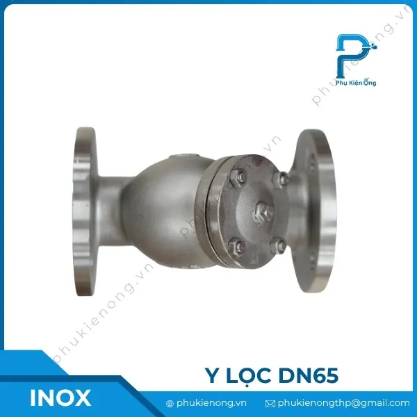 Y lọc inox DN65 nối bích