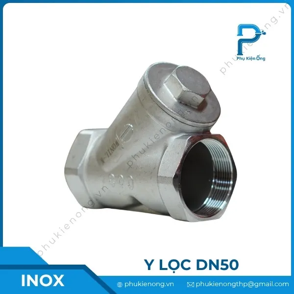 Y lọc inox nối ren DN50