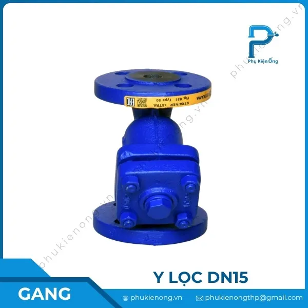 Y lọc gang DN15 nối bích