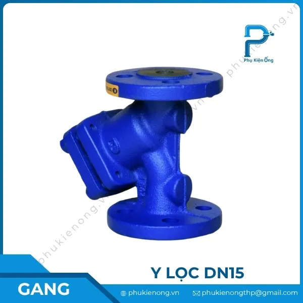 Y lọc gang DN15 nối bích