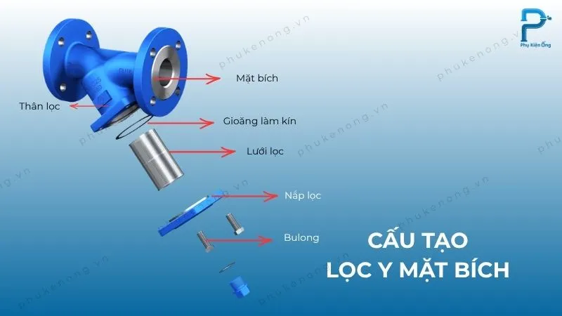 Cấu tạo lọc y mặt bích
