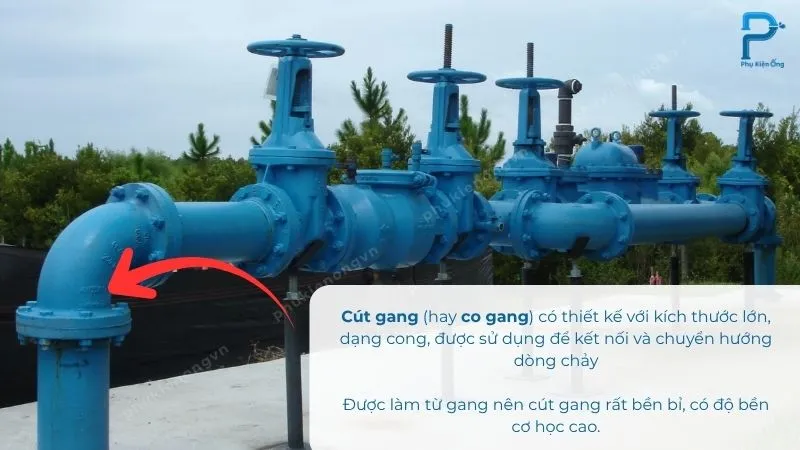 Cút gang nối ống & chuyển hướng dòng chảy