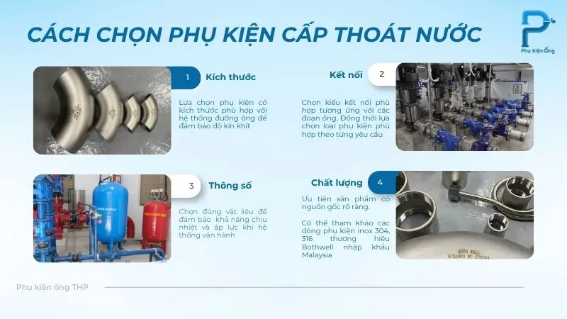 Cách chọn phụ kiện ống cho hệ thống cấp thoát nước