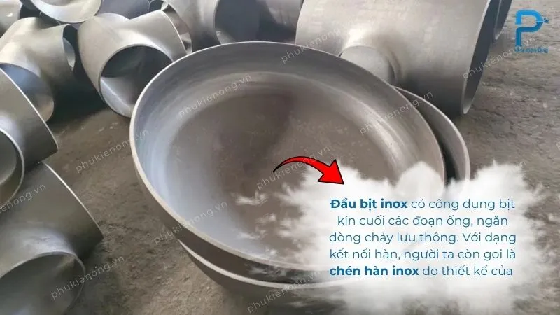 Đầu bịt inox giúp bịt kín đầu ống