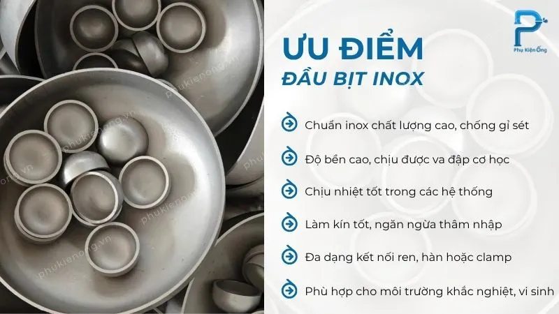 Ưu điểm nổi bật của nút bịt inox